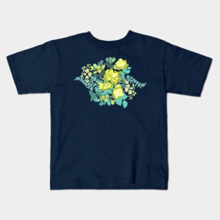 Green Flowers Kids T-Shirt